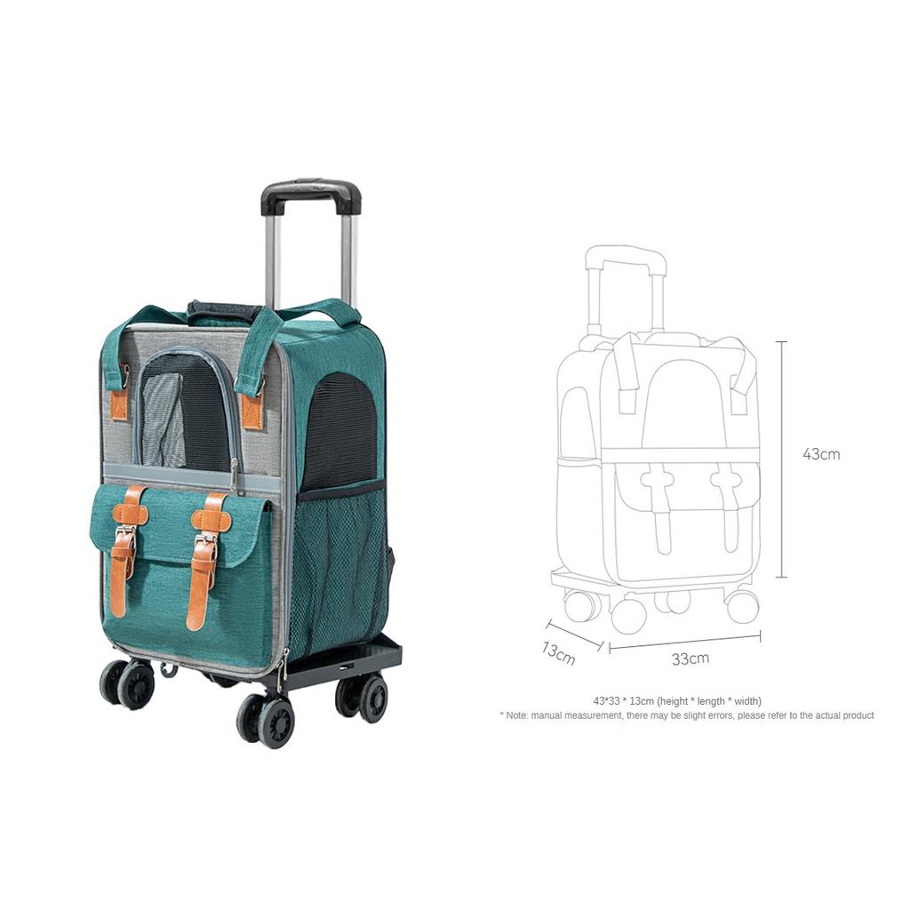 Wózek dla kota na zewnątrz, oddychający, duża pojemność, kontrastowy kolor, płótno, wielofunkcyjna torba transportowa dla kota