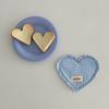 Korean INS Placemats Small Fresh Style Plaid Heart-shaped Coasters Cute Sweet Insulated Desktop Home Atmosphere Decoration