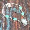 Republic Larimar Gemstone Colier bijuterii din argint 925 lucrat manual pentru ea