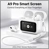 New A9 Pro Smart Screen Earbuds Active Noise Cancellation Ambient Sound Mode Touch Operate HiFi Stereo Audio Type-C Charging Wireless In-ear Earphones