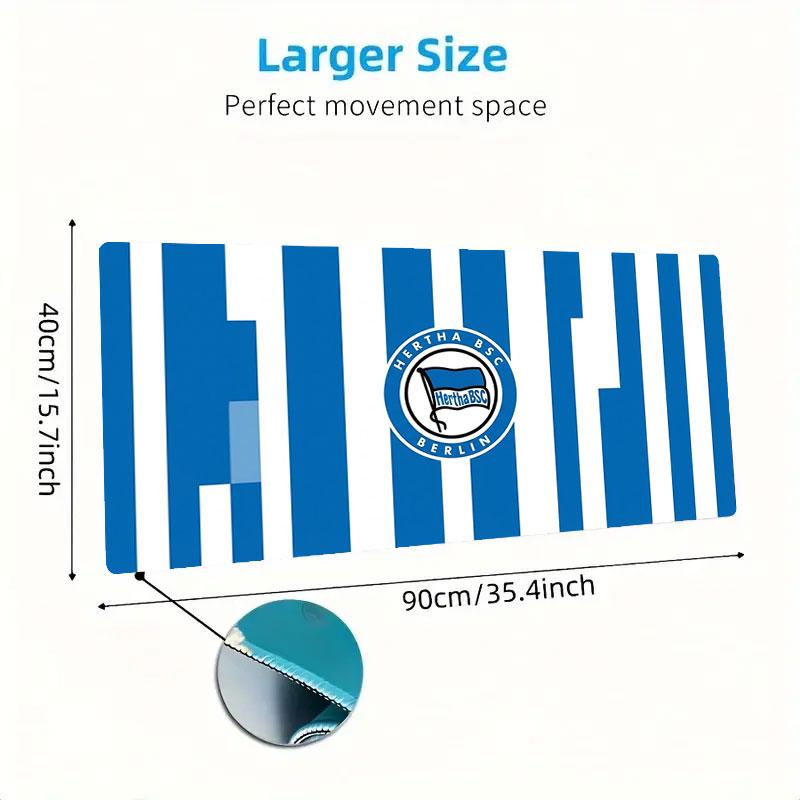 Hertha BSC Large Size Mouse Pad Large Gaming Table Cushion Non-slip Laptop Tablet Big Mousepad XXL Mat Mini PC Playmat With Lock edge