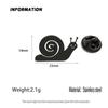 Cartoon Snail Gold Brooch Flat Cut Badge Daily Wear Men's Suit Shirt Accessories