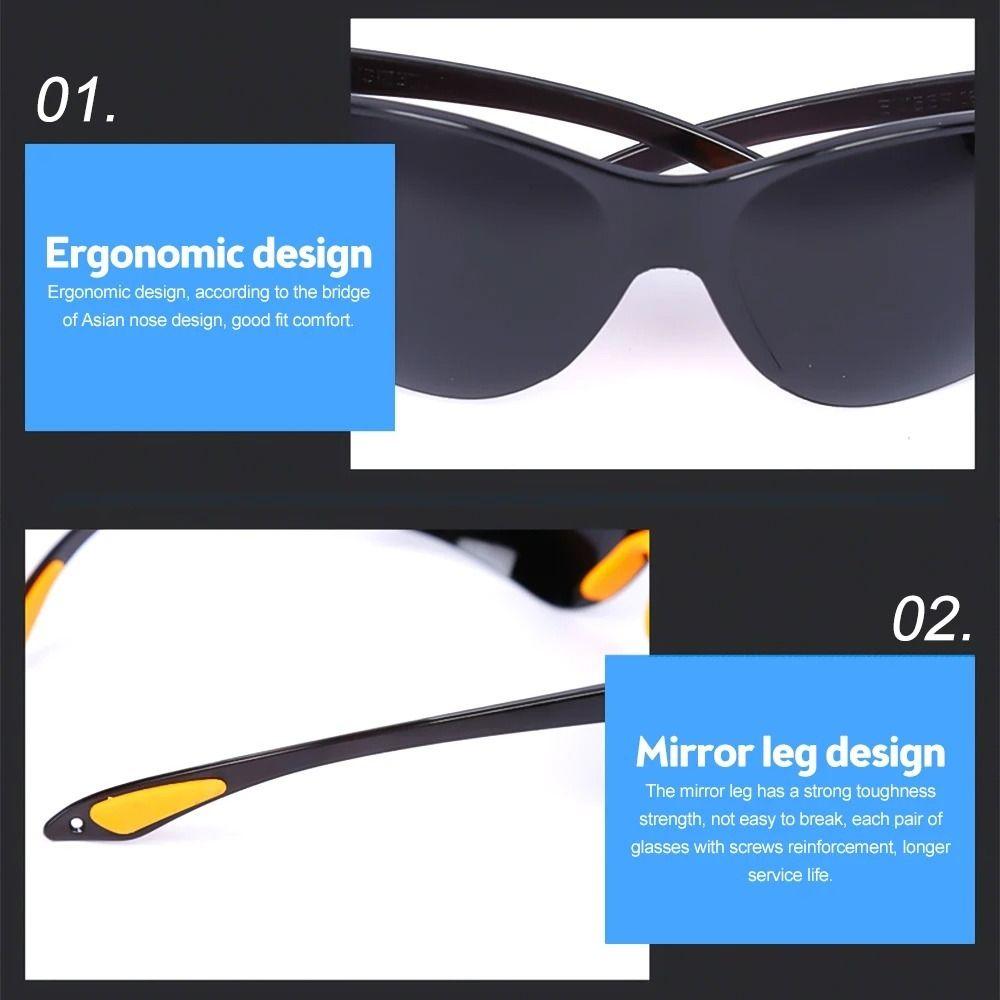 Grey Black Welding Protective Glasses Anti-light Safety Protective Glasses  Women Men
