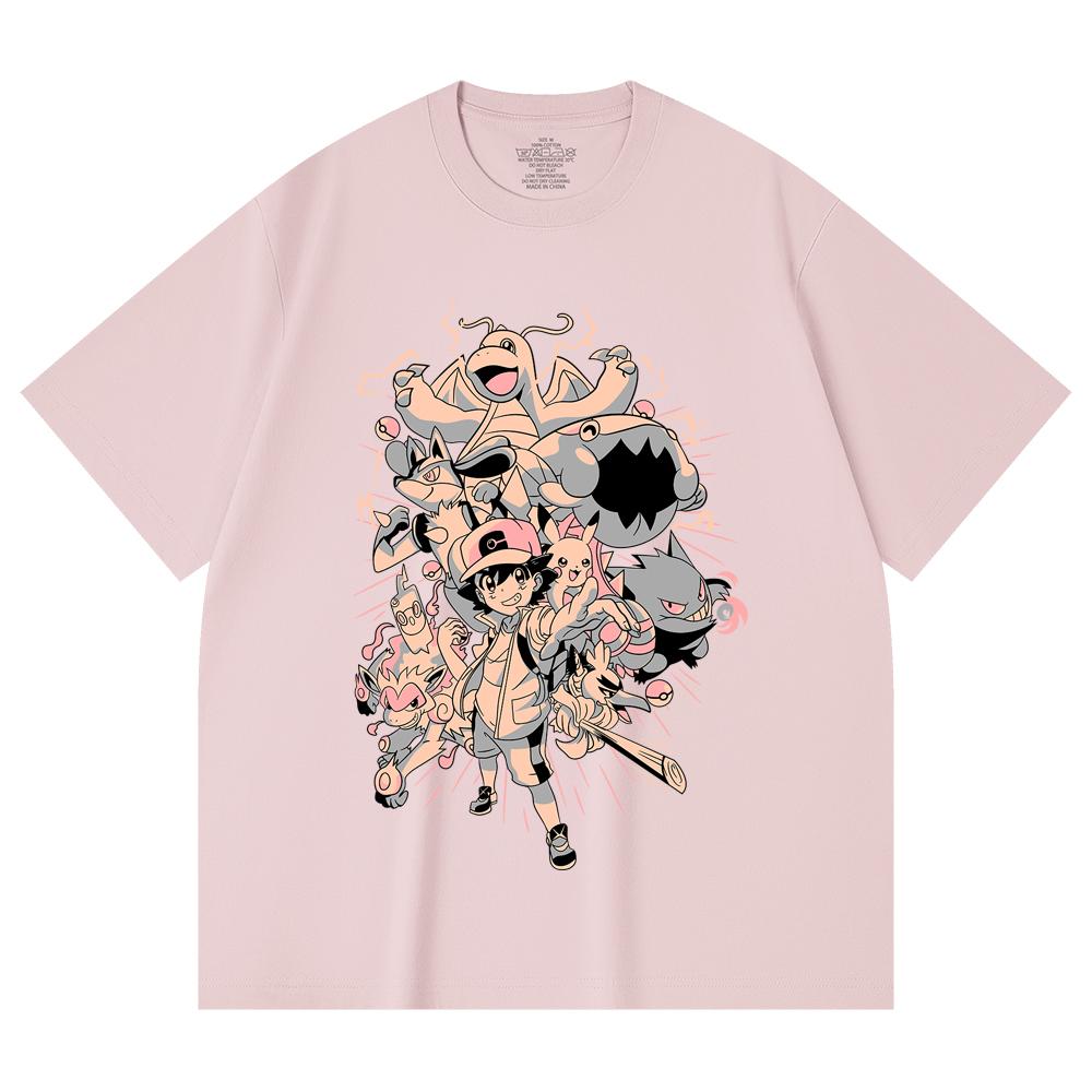 230 Gsm 100% Cotton Pokemon V20 Print Unisex Heavy Cotton T Shirt