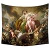Griechische Kunst Italienische Mythologie Paradies Vier Flüsse Weibliches Anthropomorphes Poster Wandteppich Designer Zimmer Ornament