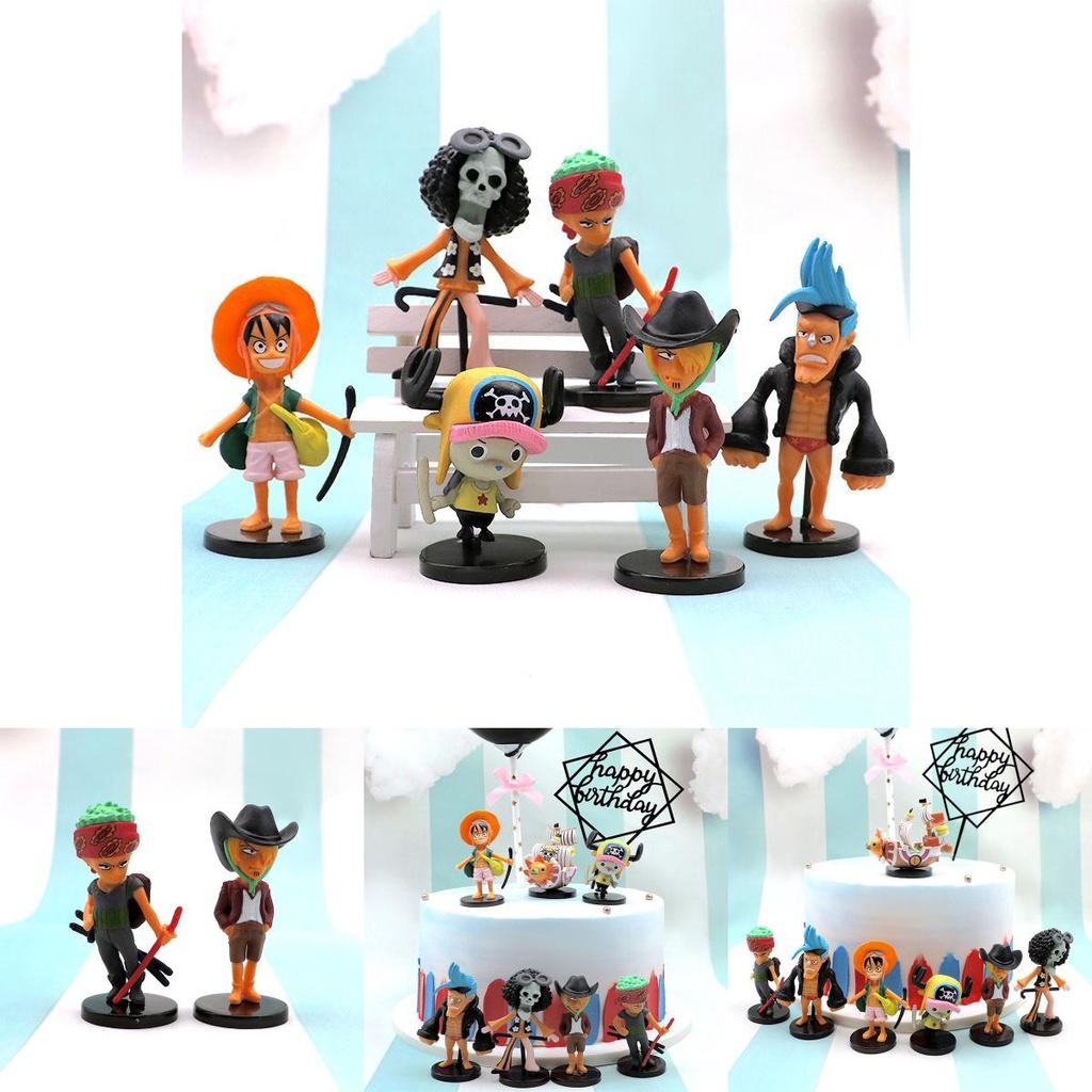 Zestaw 6 sztuk Figurki One Piece Monkey D Luffy Zoro Chopper Miniatury PVC Zabawki na prezent
