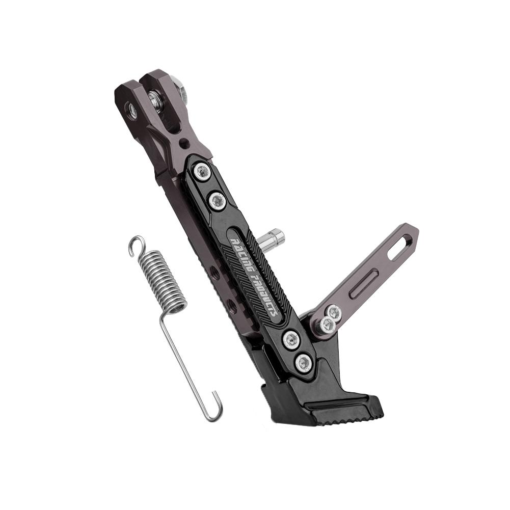 Universal Motorcycle Kickstand, CNC Aluminum Alloy Adjustable Tripod Holder Foot Side Support Stand, Parking Kickstand For Motor Scooter Motorbike