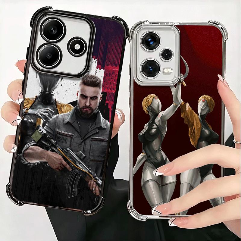 Atomic Heart Game Plating Phone Case For Xiaomi Redmi Note 14 15 Pro Plus 13 12 11 11S 11T 10 9S 9 5G Anti-Fall Airabag Cover
