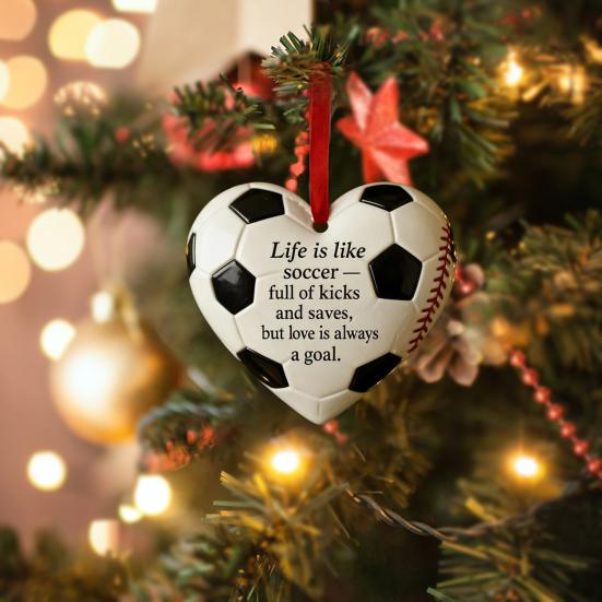 Heart-shaped Baseball Ornament Sporty Christmas Tree Hanging Pendant Birthday Valentine Day Decoration