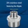 304 SS External Hex Reducing Nipple Straight Connector