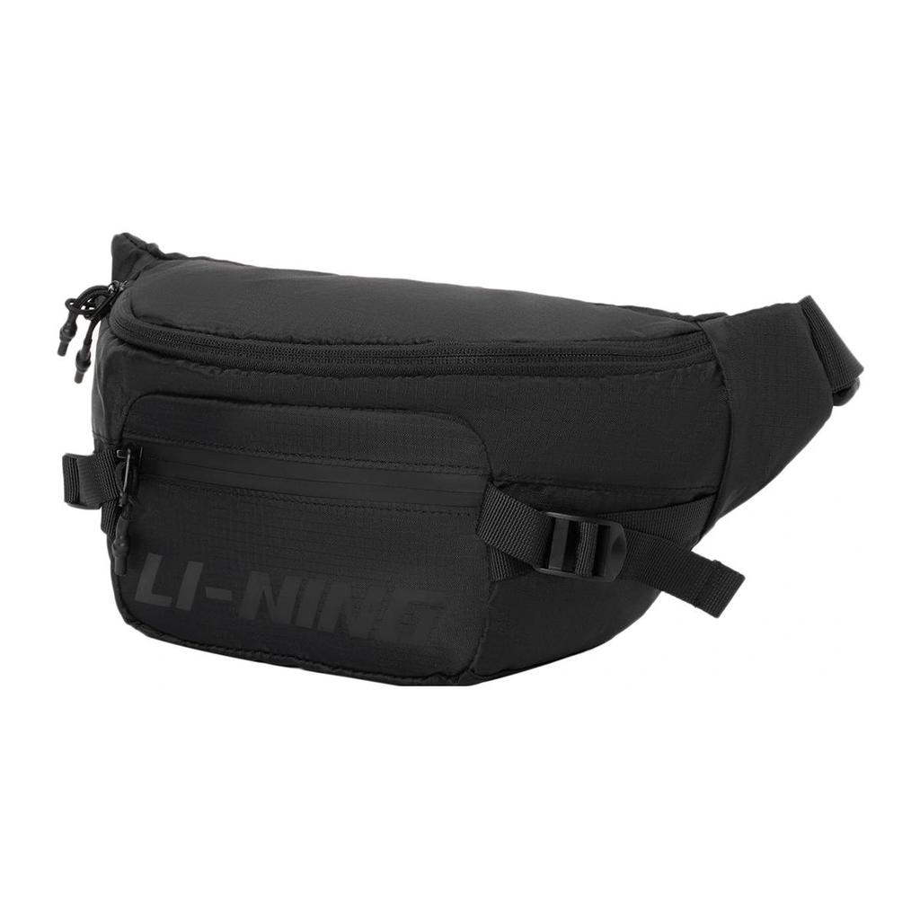 New LiNing Polyester One Shoulder Crossbody Bag Sling Bag Fanny Pack Regular Unisex Black ABLS155-3