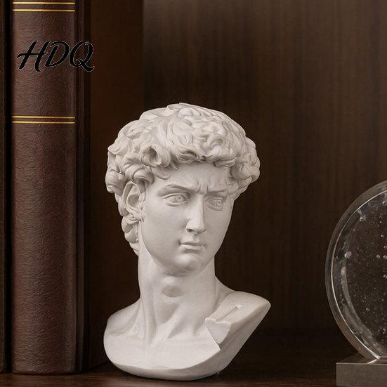 Classic Greek Sculpture Bust Statue Ornaments Resin for Art Studio Decor