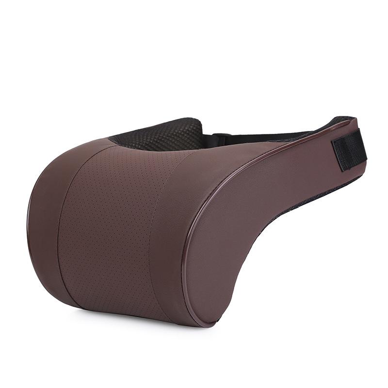 Leather Memory Foam Car Headrest Neck and Lumbar Support Pillow