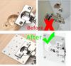 20/2Sets Cabinet Hinge Repair Plate Kits Stainless Steel Kitchen Cupboard Door Hinge Mounting Plate with Holes Fixing Brackets