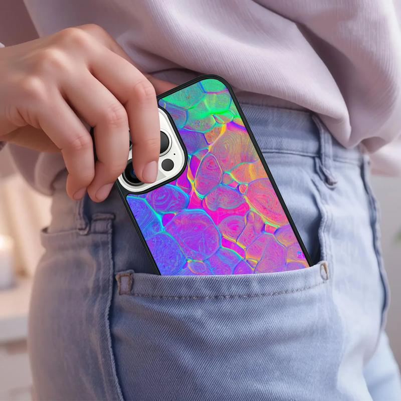 Holographic Iridescent Phone Case For iPhone 17 Air 15 16e 14 13 Pro Max Coque 12 11 Pro Max PLUS cover