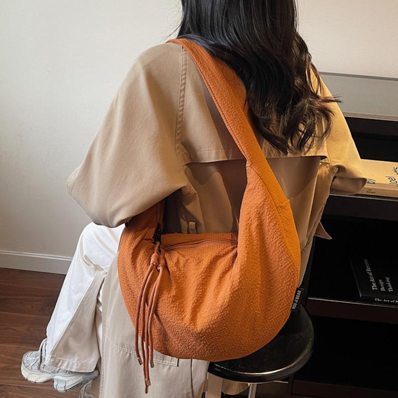 Yogodlns New Comfortable and Versatile Texture Hobo Bags Women Crossbody Bags Large Capacity Lightweight Casual Storage Bags Fashionable