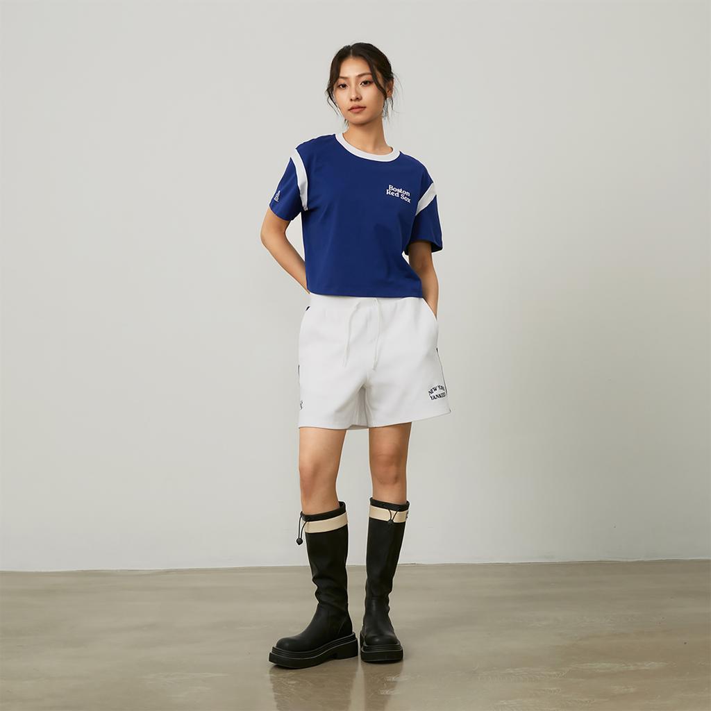 New MLB Casual Shorts Women's Ivory White 3FSPV0243-50IVS