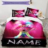 3pcs Trolls3 Cover Set - Personalized Name, HD Printed Bedding with 1 Cover and 2 Pillowcases - Perfect for Home Decor, Easy Care