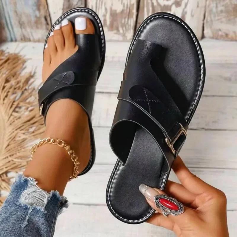 Fashion 2025 New Women Slippers Outside Casual Beach Women Slippers Flat Flip Flop Sandals Walking Ladies Slides Women Zapatos De Mujer