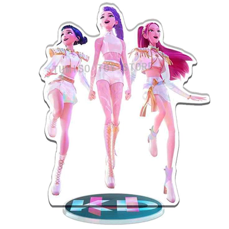 Anime KPop Demon Hunters Acrylic Stand Desktop Decor Cartoon Anime Figure Rumi Mira Zoey Sussy Dolls Fans Gift