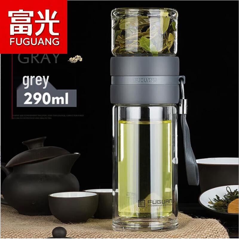 Fuguang G1609 Double-Wall Glass Tea Infuser Bottle