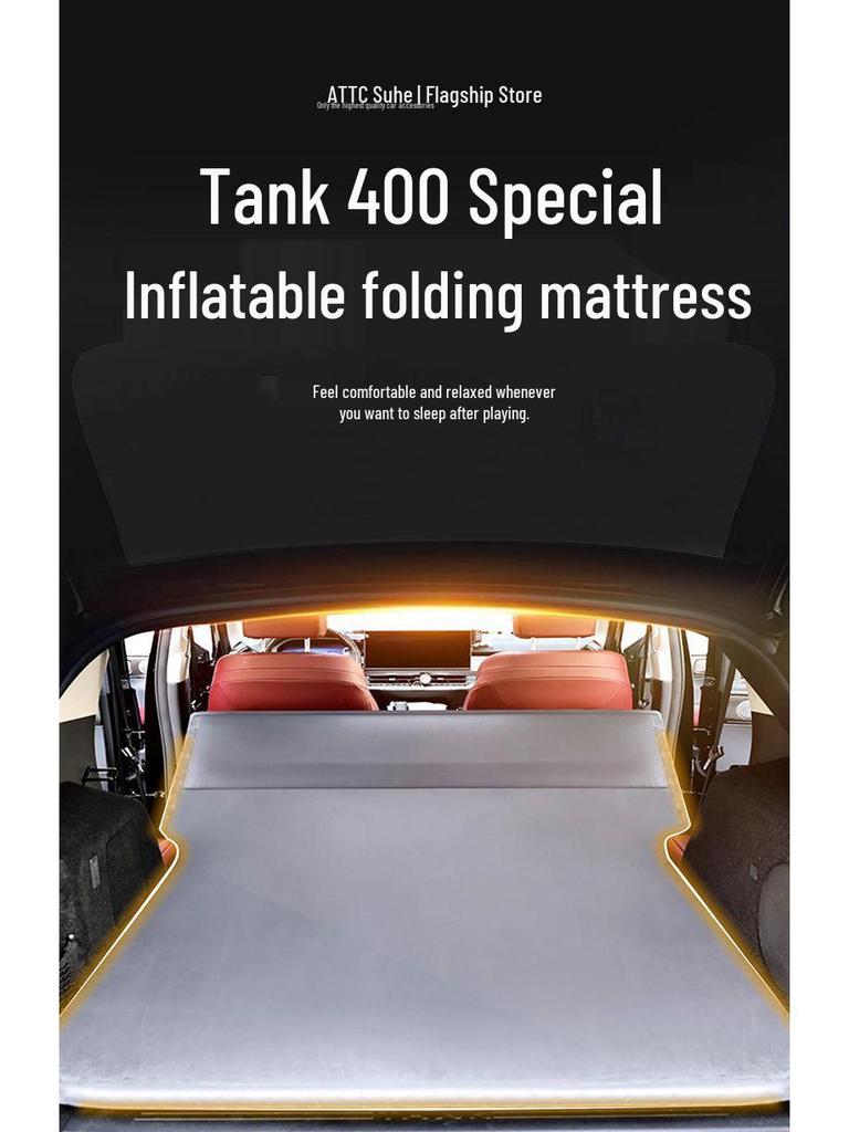 Tank 400 Inflatable Trunk Mattress: Rear Seat Sleeping Pad for Self-Driving Tours