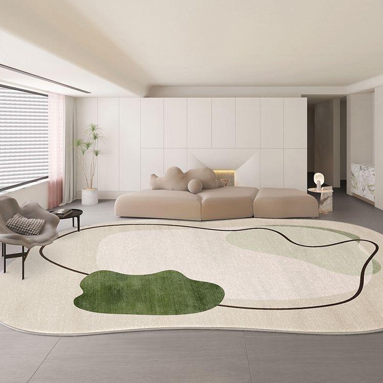 Cream Style Living Room Imitation Cashmere Carpet Comfortable Soft Bedroom Living Room Home Decor Office Floor Profiled Mat