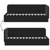 Corner Bed Frame Black 80 x 200 cm Velvet