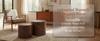 2-Piece Nesting Round Coffee Table Set, Tree Stump Drum Accent, No Assembly, Swirl Grain for Living Room, Modern Farmhouse Home Decor, Brown Pommele