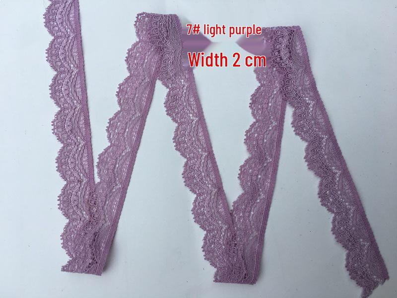 Multi-Color Elastic Lace Trim Lingerie, 2cm Wide