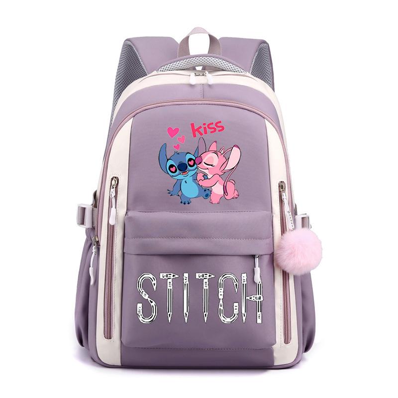 Cartoon Printed Casual Backpack High School Student Large Capacity Backpack