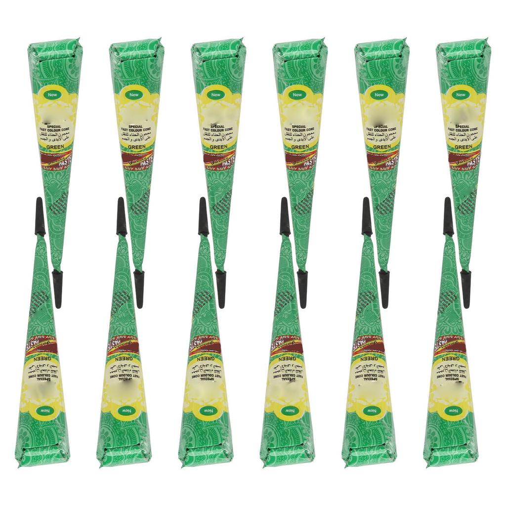 12pcs Tattoo Paste Cones 300g Semi Permanent Washable Waterproof Green Temporary Tattoo Cream Set
