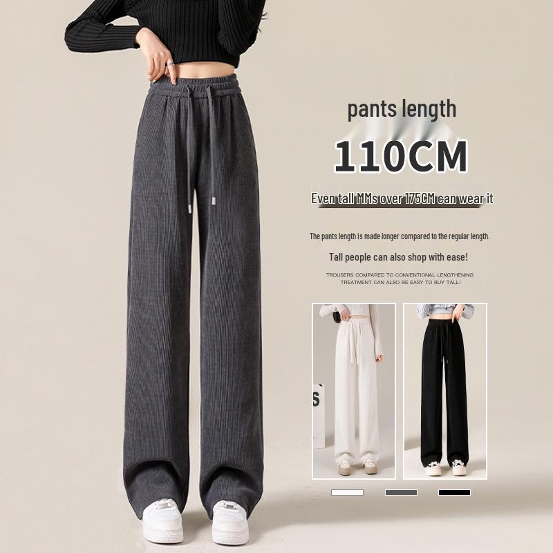 

Women s Autumn 2025 High-Waisted Wide-Leg Trousers - Loose, Slimming, Floor-Length Style for Tall Girls XL (121-130 jin)