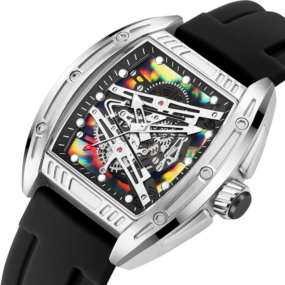 New Barrel-shaped Luminous Waterproof Domineering Sports Quartz Watch