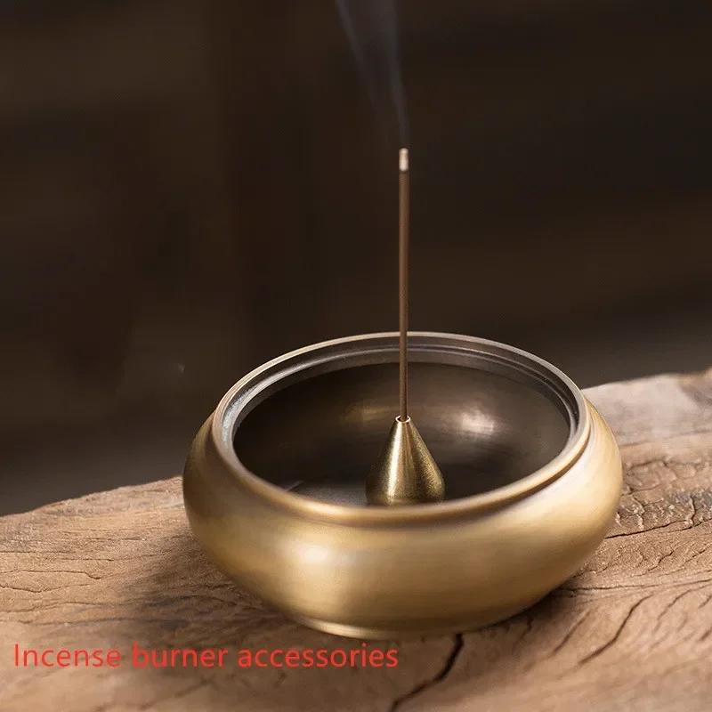 1 Pure Copper Incense Holder Used for Incense Sticks Coil Bottles Gourd-shaped Copper Incense Holder