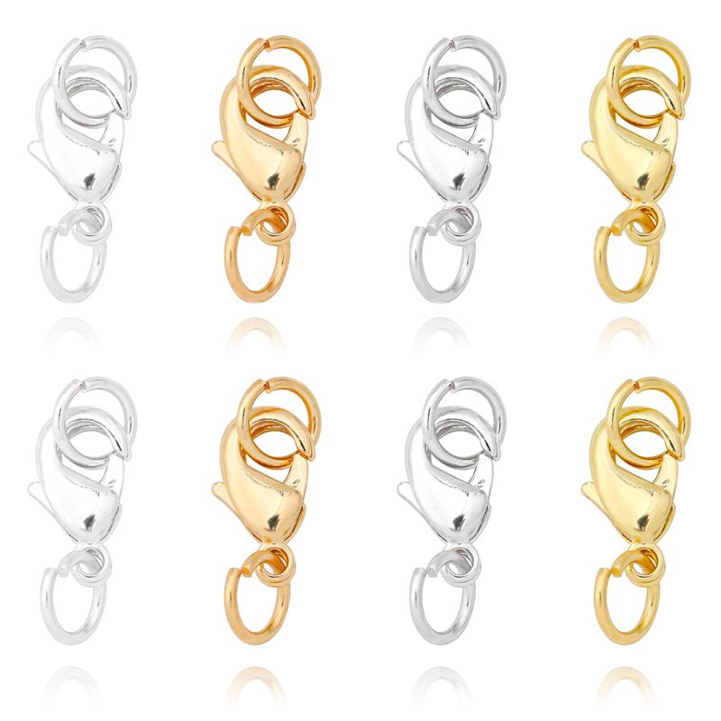 5Sada/taška Bronzová humrová spona Jumping Ring Pro DIY Náhrdelník Náramek Náušnice Příslušenství pro výrobu šperků