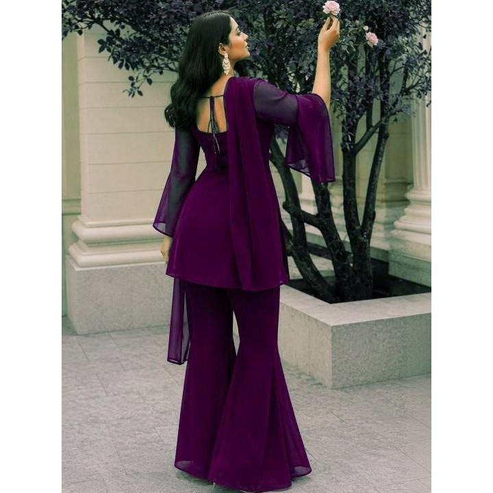 Salwar Kameez Pakistani Indian Wedding Party Wear Bollywood Sharara Palazzo Suit