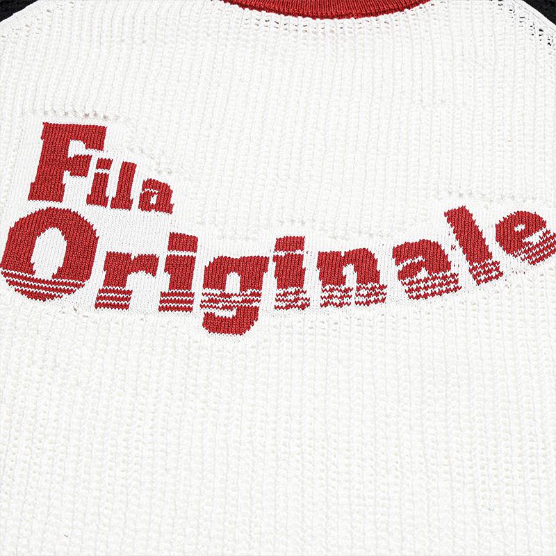 FILA Original Comfortable Short Sleeve Knit Top Women tops F11W639401FWT