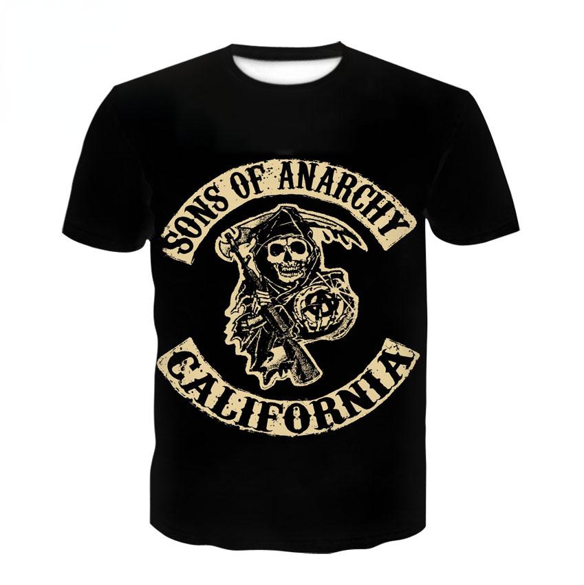 

Crossbones Sons Of Anarchy Полноразмерная футболка Короткая мужская футболка Графическая мужская женская футболка O-neck Дышащая уличная одежда