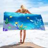 Cartoon Blue Ocean Beach Towel Marine Life Fantasy Absorbent Quick Dry Large Sport Towel Girls Women Camping Vacation Bath Towel