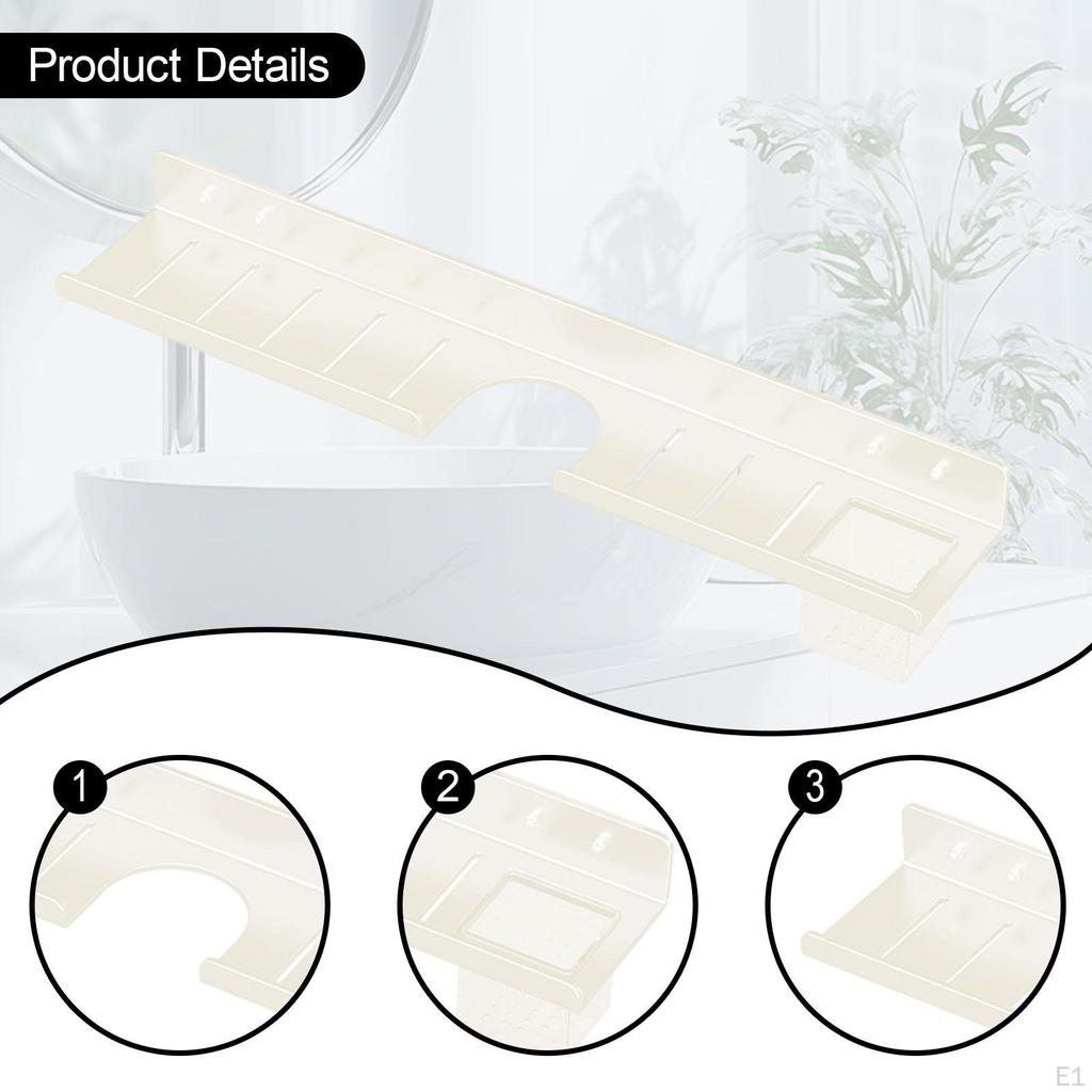 Bathroom Rack Wall Shelf Elegant Lightweight Toilet Mirror Front Over Sink for