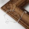 Sterling Double Layer Star Moon Bracelet Women Delicate Geometric Charm Jewelry Elegant Minimalist Boho Style