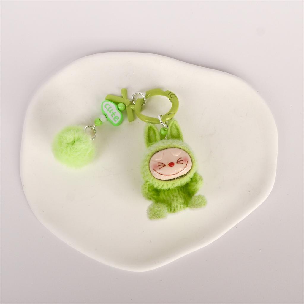 Mini Flockingová Panenka Vinylové Miminko 3cm Přívěsek Roztomilý Zrnitý Ručně Vyráběné DIY Šperky Doplňky