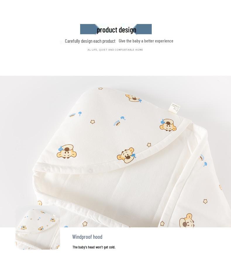 Pure Cotton Newborn Swaddle Blanket for Spring, Autumn, and Winter - 80g Thin Quilt for Delivery Room