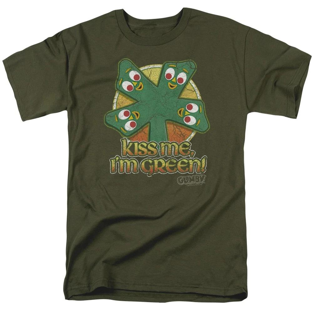 Gumby - Kiss Me - Unisex Short Sleeve Children s T-shirt - Green 100