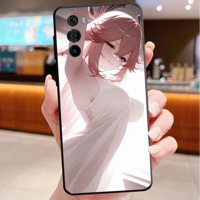 Phone Case For Motorola Edge 50 40 Pro 60 50 40 30 Ultra Neo Fusion Moto G Play G Stylus G Power G Anime Girl