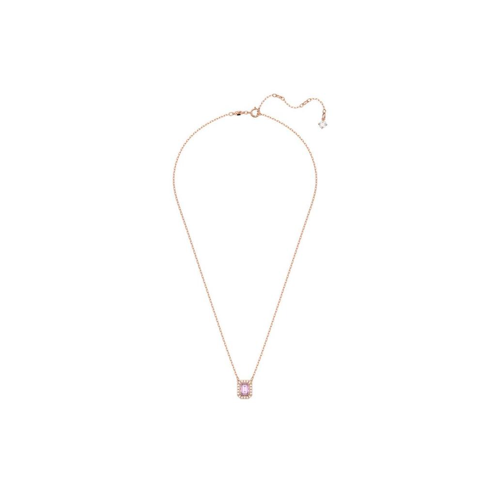 Swarovski Achtkantiger Schnitt Roségoldbeschichtete Halskette Damen Halsketten 5640291