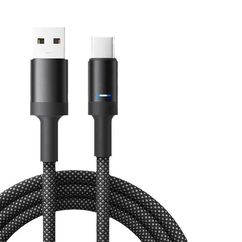 120W Ultra-Fast Type-C Charging & Data Cable with Auto Power-Off for Huawei, Honor, Xiaomi 6A