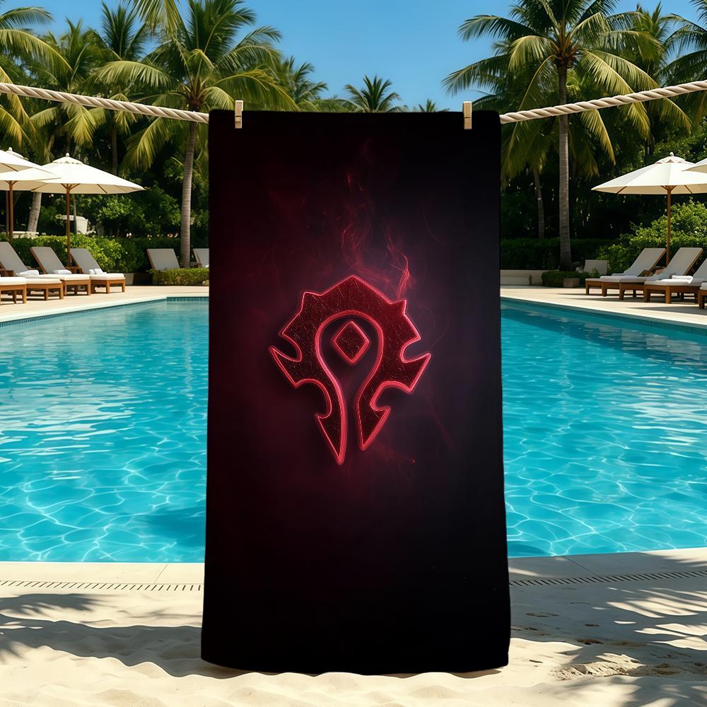 Game W-World of W-Warcraft Towel For Outdoor Camping Beach Towel Super Absorbent Quick-Drying Summer Towel