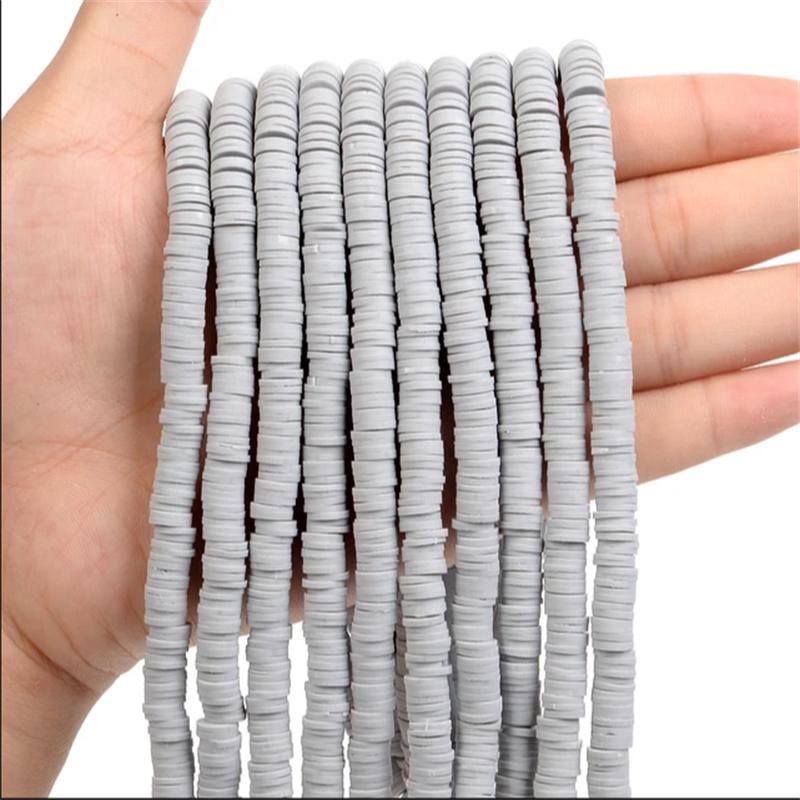 700Pcs/lot 6mm Flat Round Polymer Clay Beads Handmade Heishi Loose Spacer Beads for Jewelry Making DIY Bracelet Necklace Supplie